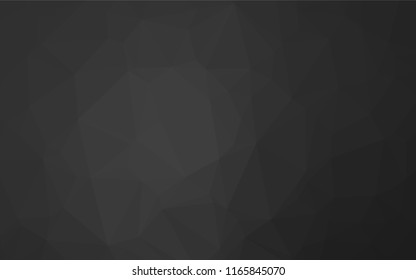 Dark Black vector abstract mosaic backdrop. A completely new color illustration in a vague style. The best triangular design for your business.