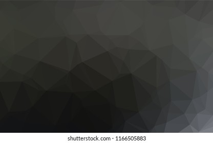 Dark Black vector abstract mosaic backdrop. Glitter abstract illustration with an elegant design. A new texture for your design.