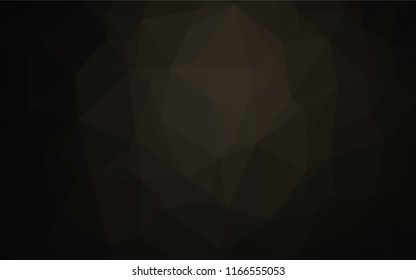 Dark Black vector abstract mosaic background. A sample with polygonal shapes. The textured pattern can be used for background.