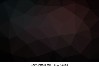 Dark Black vector abstract mosaic background. Shining illustration, which consist of triangles. The completely new template can be used for your brand book.