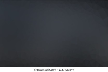 Dark Black vector abstract mosaic backdrop. A sample with polygonal shapes. The template can be used as a background for cell phones.