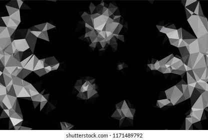 Dark Black vector abstract mosaic backdrop. Shining colored illustration in a Brand new style. A completely new template for your business design.