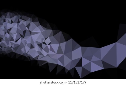 Dark Black vector abstract mosaic backdrop. Glitter abstract illustration with an elegant design. Brand new style for your business design.