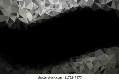 Dark Black vector abstract mosaic backdrop. A completely new color illustration in a vague style. The elegant pattern can be used as part of a brand book.