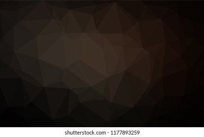 Dark Black vector abstract mosaic background. Creative geometric illustration in Origami style with gradient. Triangular pattern for your business design.