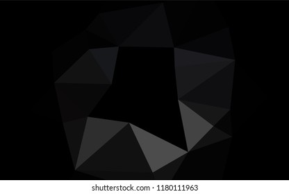 Dark Black vector abstract mosaic pattern. Creative illustration in halftone style with gradient. The template can be used as a background for cell phones.