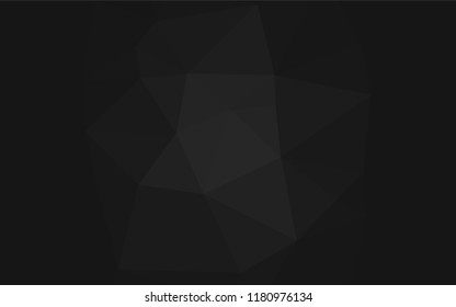 Dark Black vector abstract mosaic backdrop. An elegant bright illustration with gradient. The best triangular design for your business.