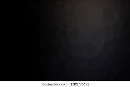 Dark Black vector abstract mosaic background. A sample with polygonal shapes. The elegant pattern can be used as part of a brand book.