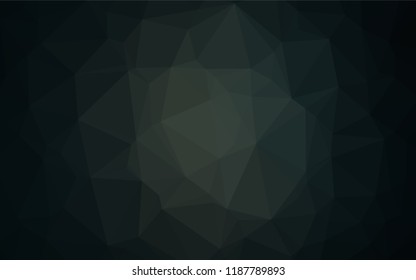 Dark Black vector abstract mosaic background. Brand new colored illustration in blurry style with gradient. The best triangular design for your business.