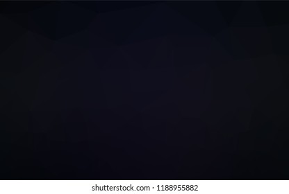 Dark Black vector abstract mosaic background. Triangular geometric sample with gradient.  Brand new style for your business design.
