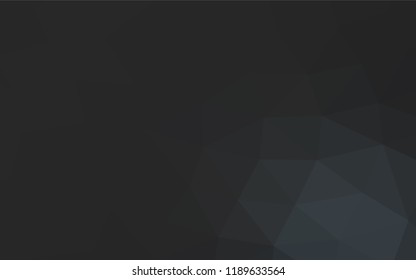 Dark Black vector abstract mosaic pattern. Colorful illustration in abstract style with gradient. The best triangular design for your business.