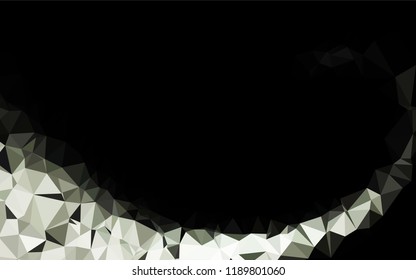 Dark Black vector abstract mosaic pattern. Shining illustration, which consist of triangles. A new texture for your design.