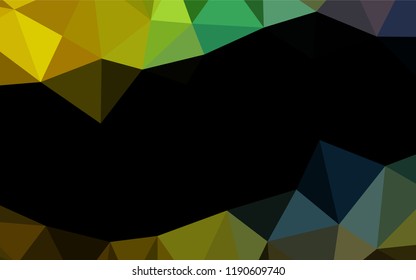 Dark Black vector abstract mosaic pattern. Colorful illustration in abstract style with gradient. A completely new design for your business.