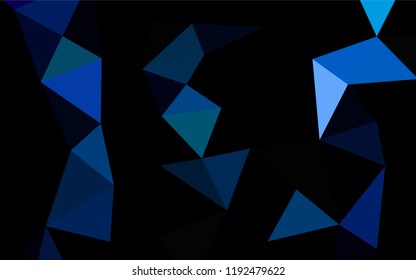 Dark Black vector abstract mosaic backdrop. Brand new colored illustration in blurry style with gradient. The template can be used as a background for cell phones.