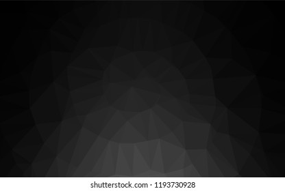 Dark Black vector abstract mosaic pattern. Shining colored illustration in a Brand new style. A new texture for your design.