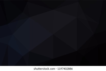 Dark Black vector abstract mosaic background. A completely new color illustration in a vague style. The textured pattern can be used for background.