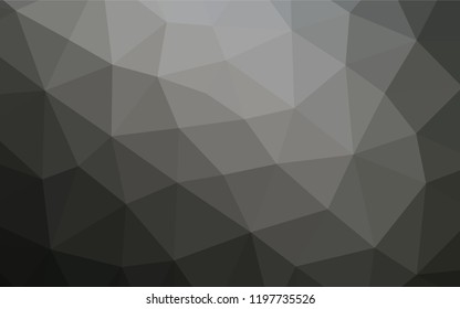 Dark Black vector abstract mosaic backdrop. A vague abstract illustration with gradient. The textured pattern can be used for background.
