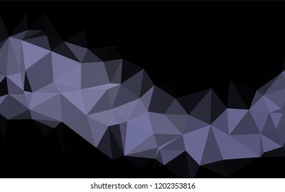 Dark Black vector abstract mosaic background. Modern geometrical abstract illustration with gradient. A new texture for your design.