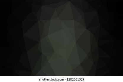 Dark Black vector abstract mosaic backdrop. Shining colored illustration in a Brand new style. Triangular pattern for your business design.