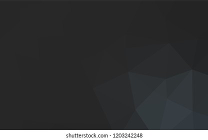 Dark Black vector abstract mosaic background. A sample with polygonal shapes. Brand new style for your business design.