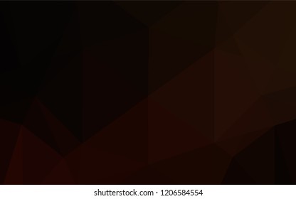 Dark Black vector abstract mosaic background. Triangular geometric sample with gradient.  The polygonal design can be used for your web site.