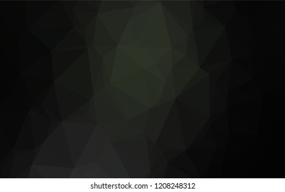 Dark Black vector abstract mosaic backdrop. Shining illustration, which consist of triangles. The elegant pattern can be used as part of a brand book.