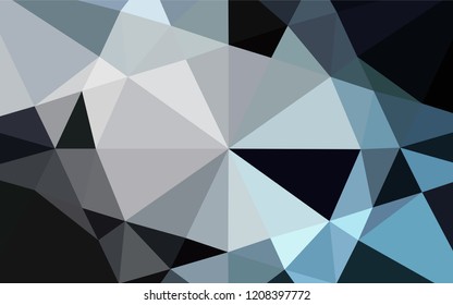 Dark Black vector abstract mosaic pattern. A completely new color illustration in a vague style. The textured pattern can be used for background.