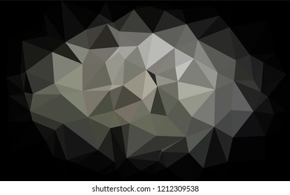 Dark Black vector abstract mosaic pattern. Shining colored illustration in a Brand new style. A completely new template for your business design.