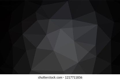 Dark Black vector abstract mosaic pattern. A completely new color illustration in a vague style. Triangular pattern for your business design.