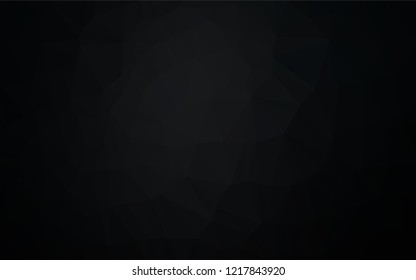 Dark Black vector abstract mosaic background. A sample with polygonal shapes. A completely new design for your business.