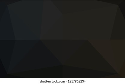 Dark Black vector abstract mosaic background. Shining illustration, which consist of triangles. The template can be used as a background for cell phones.