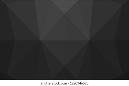 Dark Black vector abstract mosaic backdrop. Modern geometrical abstract illustration with gradient. The elegant pattern can be used as part of a brand book.