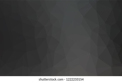 Dark Black vector abstract mosaic backdrop. A completely new color illustration in a vague style. A new texture for your design.