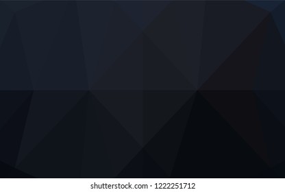 Dark Black vector abstract mosaic pattern. A vague abstract illustration with gradient. The best triangular design for your business.
