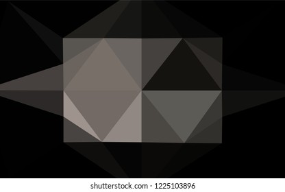 Dark Black vector abstract mosaic backdrop. Creative illustration in halftone style with gradient. The completely new template can be used for your brand book.