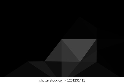 Dark Black vector abstract mosaic backdrop. Brand new colored illustration in blurry style with gradient. The textured pattern can be used for background.