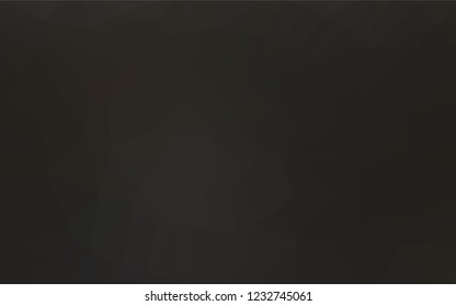 Dark Black vector abstract mosaic backdrop. A sample with polygonal shapes. Brand new design for your business.
