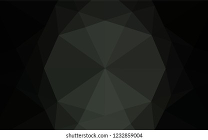 Dark Black vector abstract mosaic pattern. Creative geometric illustration in Origami style with gradient. The best triangular design for your business.