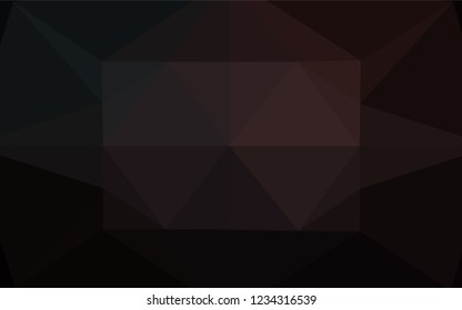Dark Black vector abstract mosaic pattern. A sample with polygonal shapes. The polygonal design can be used for your web site.