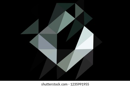 Dark Black vector abstract mosaic background. An elegant bright illustration with gradient. Template for your brand book.