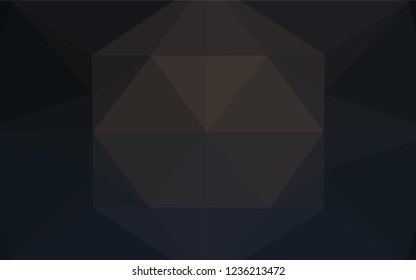 Dark Black vector abstract mosaic backdrop. Shining illustration, which consist of triangles. Triangular pattern for your business design.