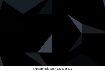 Dark Black vector abstract mosaic pattern. Creative illustration in halftone style with gradient. The polygonal design can be used for your web site.