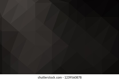Dark Black vector abstract mosaic backdrop. A vague abstract illustration with gradient. Template for a cell phone background.