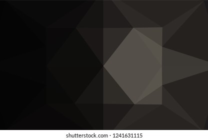 Dark Black vector abstract mosaic pattern. Geometric illustration in Origami style with gradient.  The polygonal design can be used for your web site.