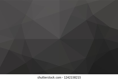 Dark Black vector abstract mosaic backdrop. Shining illustration, which consist of triangles. The completely new template can be used for your brand book.