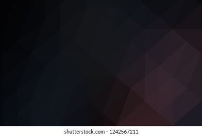 Dark Black vector abstract mosaic pattern. Creative illustration in halftone style with gradient. Completely new template for your business design.