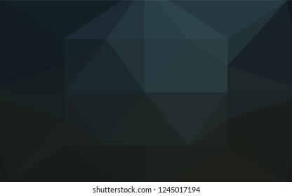 Dark Black vector abstract mosaic backdrop. Colorful abstract illustration with gradient. The textured pattern can be used for background.
