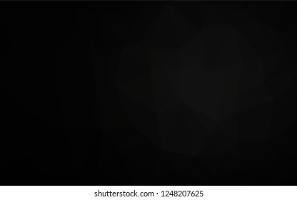 Dark Black vector abstract mosaic pattern. A sample with polygonal shapes. Triangular pattern for your business design.
