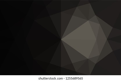 Dark Black vector abstract mosaic background. Brand new colored illustration in blurry style with gradient. A completely new template for your business design.