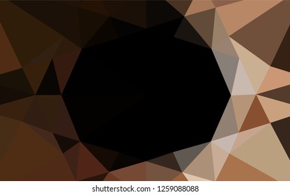 Dark Black vector abstract mosaic pattern. Triangular geometric sample with gradient.  The polygonal design can be used for your web site.